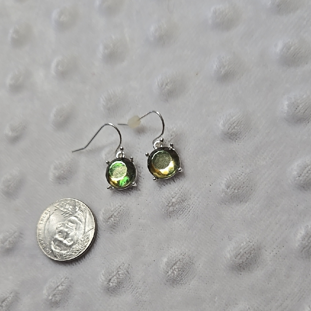 Reflective Green Earrings
